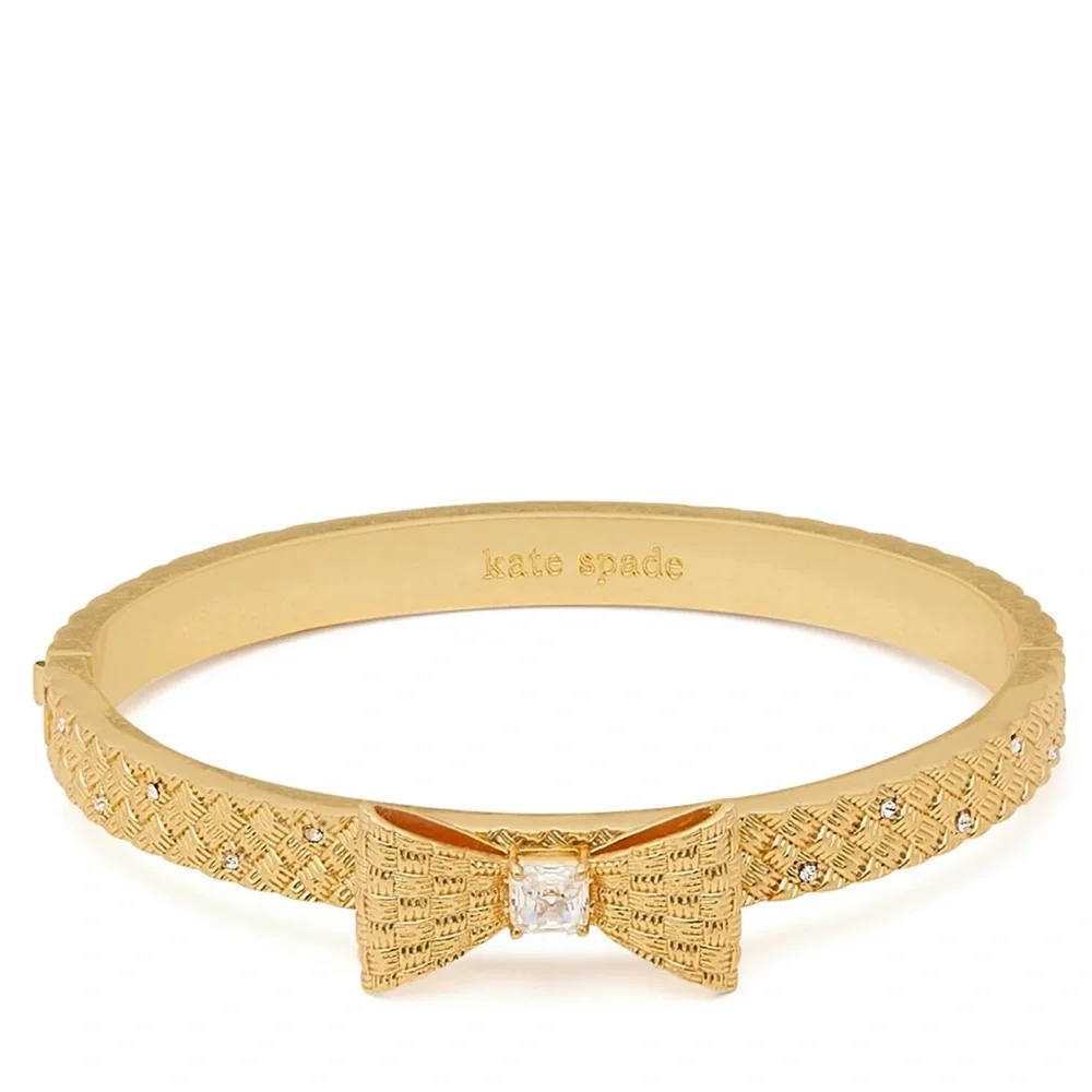 $135  KATE SPADE WRAPPED IN A BOW HINGED BANGLE BRACELET